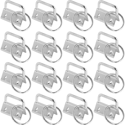 25/50pcs 25mm DIY Fabric Key Chain Fob Wristlet Hardware With Key Ring For Lanyard Luggage Strap Accessories