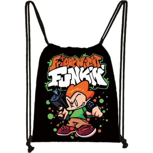 New Game Friday Night Funkin Drawstring Bag Boy Girl Storage Bags Teenager Women Men Casual Backpack Knapsack Travel Bags