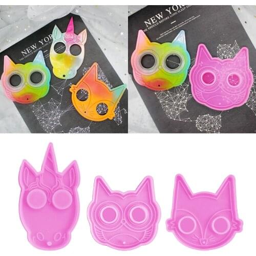 Owl / / Unicorn Shape Silicone Mold Keychain Pendant Making Epoxy