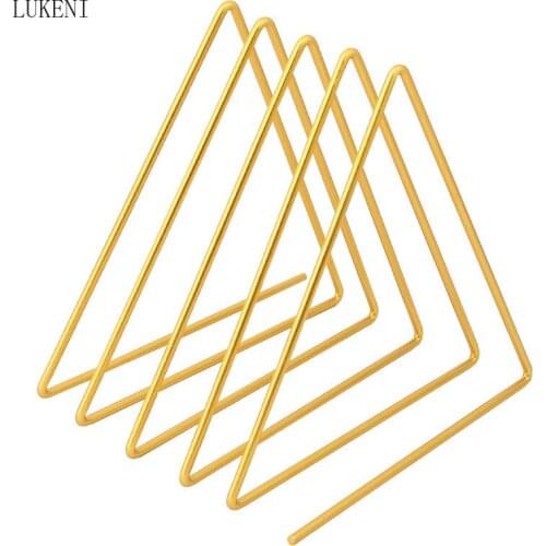 Nordic Minimalist Triangle Iron Art Desktop Bookshelf Creative Office Desktop Book Magazine Storage Newspaper Rack