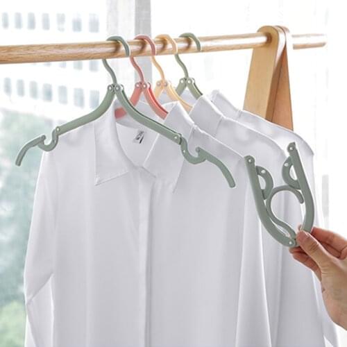 1PC Folding Hanger Clothes Drying Rack Outdoor Portable Travel Hanger Household Foldable Non-slip Hangers for Clothes