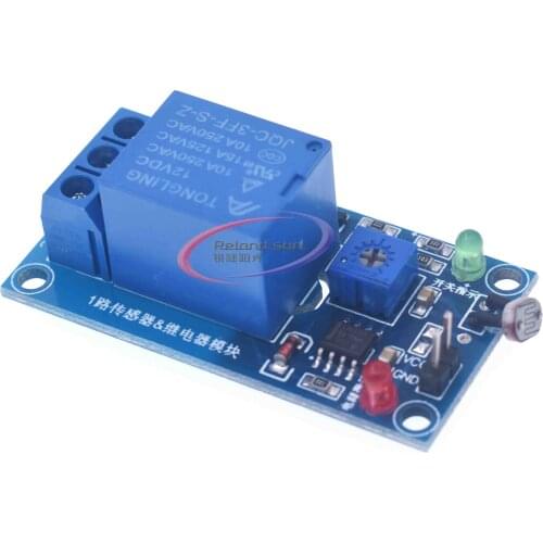 DC 5V 12V Light Photoswitch Sensor Switch LDR Photoresistor Relay Module Light Detection Photosensitive Sensor Board