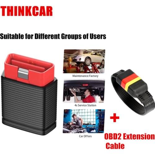 ThinkCar Pro/Thinkdiag Min With 15 Reset Service Function Bluetooth OBD2 Scanner Plus OBD2 Extension Cable for Launch X431 iDiag