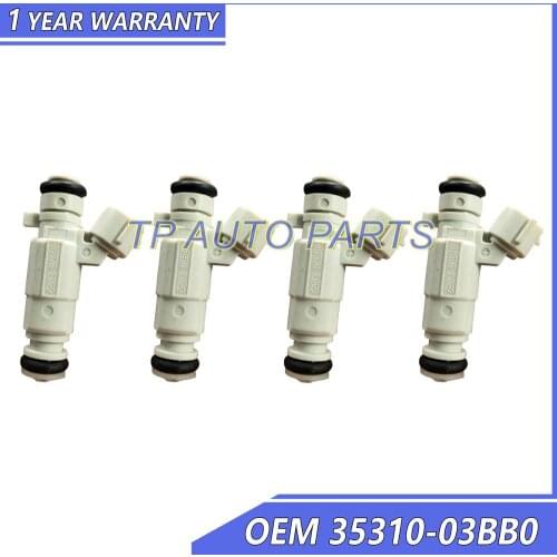 4 Pieces Fuel Injector Compatible With Hyundai OEM 35310-03BB0 3531003BB0