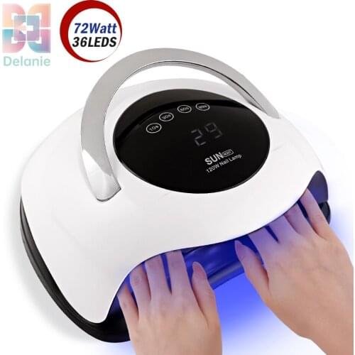 Nail Lamp 120W UV LED Manicure Lamp For Gel Nail Drying Professional Nail Salon Tools With Sensor LCD Display Nail Dryer Lamp