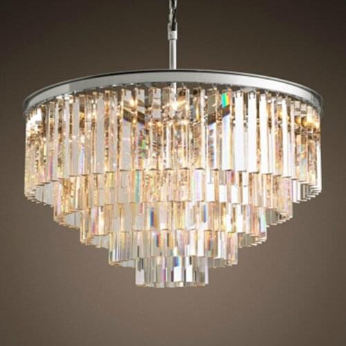 Vintage Chandeliers LED Lighting Modern Crystal Prism Chandelier Light lustres de cristal for Living Dining Room Home Decor