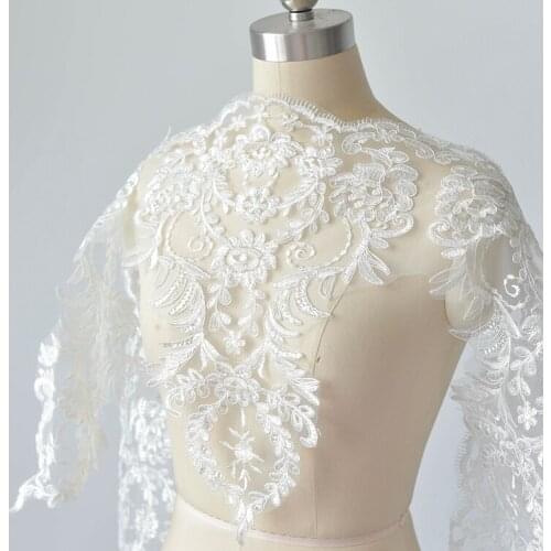 High-end embroidery lace sequins lace wedding decoration design materials handmade diy Accessories
