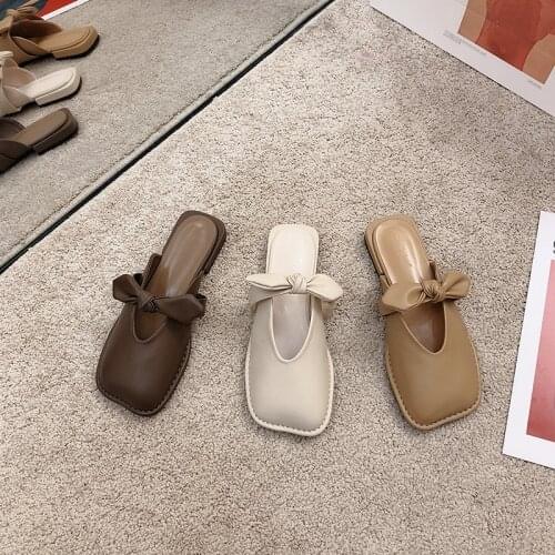 Sandals women 2021 Casual shoes slippersmules shoes closed Toe sandals square Toe sandals comfortabl women slippers