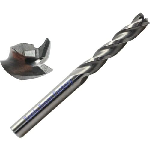 2pcs 6*42mm carbide 3 Flutes Mill, Engraving Cutter, Cutting Bits, Milling Tools on Cutting Carving Hard Wood, MDF, Acrylic, PVC