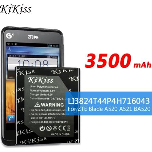 3500mAh Li3824T44P4h716043 Battery For ZTE Blade A520 A521 BA520 Mobile Phone Battery