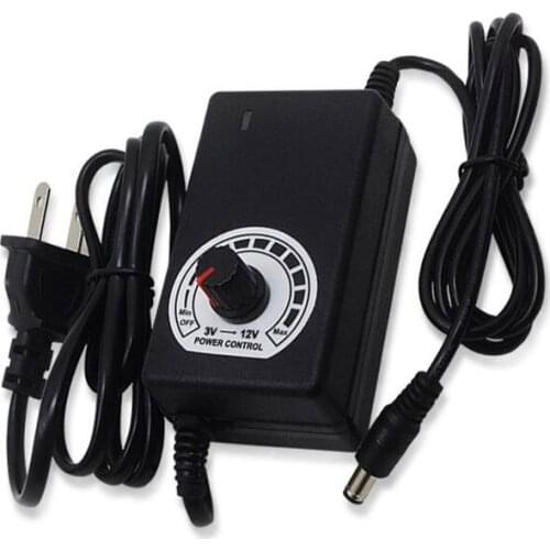 3V-12V 2A Voltage Adjustable Switch Power Adapter 24W Adjustable Temperature Dimming Regulating Power Supply 5pcs