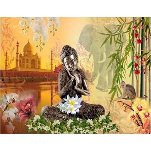 5D DIY Diamond Painting religion Buddha Diamond Embroidery Full Square Diamond Cross Stitch Rhinestone Mosaic Diamond Painting
