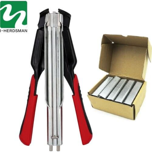 Cage Accessories Hog Ring Plires and C Type Nail Animal Wire Cage Clamp Chicken Pig Bird Pet Cage Installation Equipment Tools