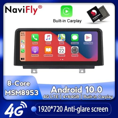 NaviFly Android 10.0 Car multimedia Player for BMW F30 F20 F31 F22 F21 F32 F33 F36 Original NBT System Qualcomm Snapdragon 4G