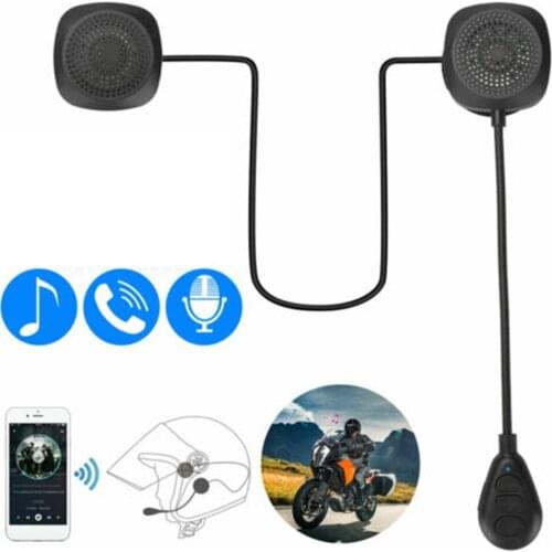 Motorcycle Helmet Bluetooth-compatible 5.0 Headset Anti-interference Riding Intercom Wireless Handfree Headphone MP3 Speaker