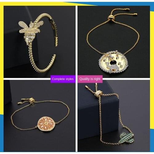 New Japan and South Korea ins orange bee cactus bracelet retractable jewelry cute new accessories womens brand jewelry