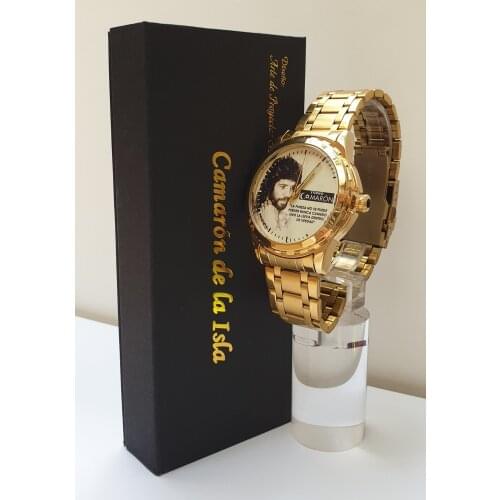 Camaron clock from the island. Eternal Camaron, Flamenco Art, personalized and exclusive. "Purity can never be lost