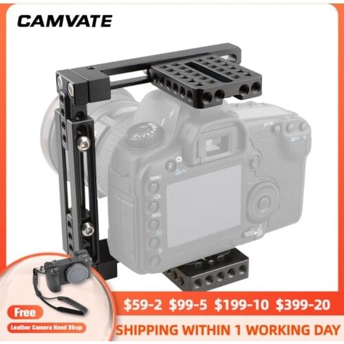 CAMVATE Dual-use Adjustable Camera Cage For Canon 5D MarkII 5D MarkIII/5DS/5DSR/Nikon D3200/D3300/Sony a58/A99/a7/a7II / GH5/GH4