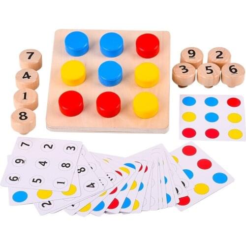 Kids Screws Toys Color Matching Game Hand Training Learning Cognition Cards Baby Montessori Educational Wooden Sensory Math Toys