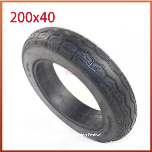 200x40 Electric Scooter Solid Tubeless Tires Wheel Tyres 8 inch folding bicycle babys car solid tyre
