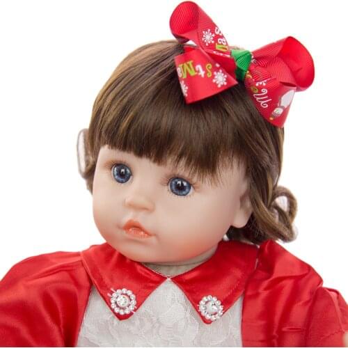 KEIUMI 18 Inch Fashion Reborn Baby Doll Cloth Body Stuffed Realistic Boneca Reborn Toy For Girl Kids Birthday Gift Bedtime Play