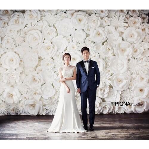 80PCS SET FULL WALL Deco Cardboard Giant Paper Flowers For Wedding Backdrops Background Decorations Windows Display