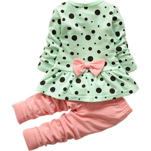 Cute Baby Girl Clothes Fashion O-neck Long Sleeved T-shirts + Pants Infant Clothing Outfits Kids Bebes Jogging Suits Tracksuits