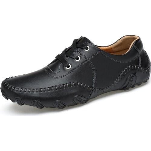 Super Soft Men Loafers Split Leather Casual Shoes Men Sneaker Breathable Summer Men Shoes Non-slip Zapatos Hombre Men Flats