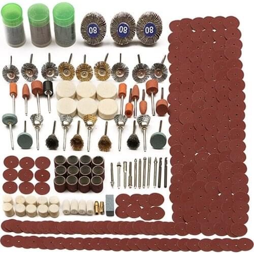350pc Electric Grinder Rotary Tool Accessory Bit Set For Grinding Sanding Polishing Disc Wheel Tip Cutter Drill Polish Compound