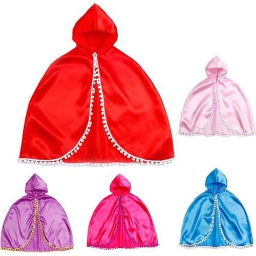 Princess Hooded Cloak Cape Halloween Costume Role Play Birthday Party Childrens Day Performance Cosplay Costume for Girls