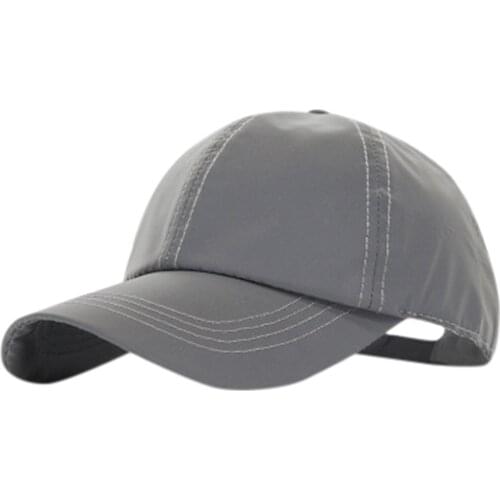 Adult Solid Color Luminous Reflective Baseball Cap Fashion Adjustable Sun Hat For Women Casual Golf Visor Hat кепка женская