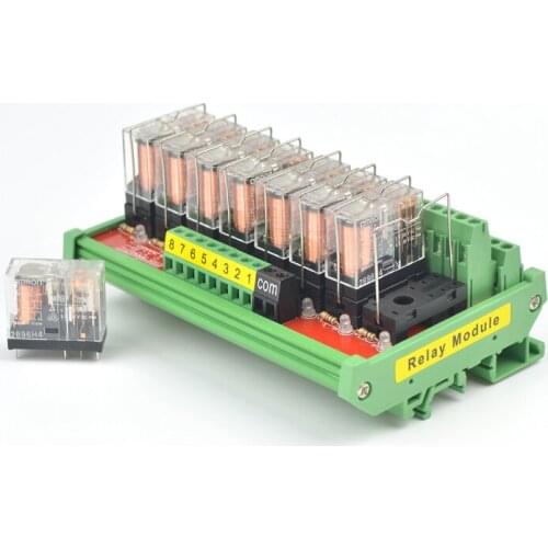 Omron 2 open 2 closed intermediate relay module PLC signal amplifier board PNP/NPN universal 12V24V input