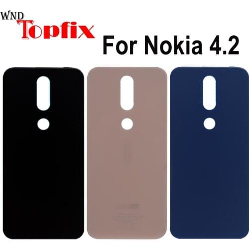 Original For Nokia 4.2 Battery Door Housing Back Glass Cover Case Rear panel Replacement For Nokia 4.2 Back Cover With logo