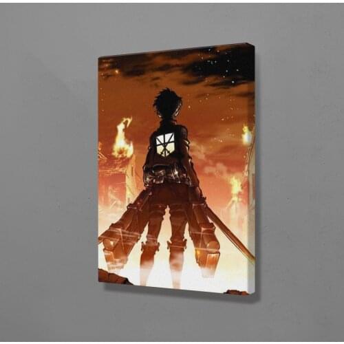 Eren Jaeger attack on titan Shingeki no Kyojin anime poster Canvas Wall Art Decoration prints for Home bedroom decor Painting