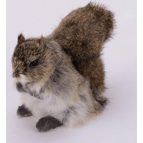 Plush animal simulation squirrel small animal plush toy model window decoration birthday gift crafts