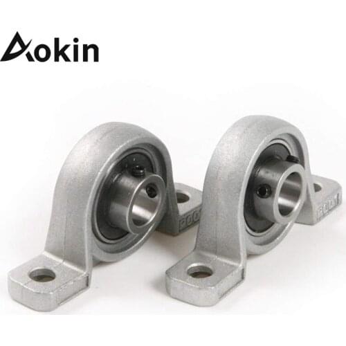 Aokin 2pcs Zinc Alloy Diameter 8mm 10mm 12mm Bore Ball Bearing Pillow Block Mounted Support KP08 KP000 KP001 KP002 For 3D Parts