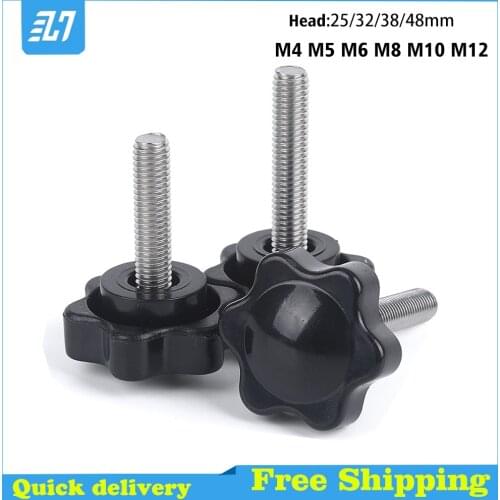 Star Shape Handle Knob Thghtenin Screw Plastic Industry Equipment Clamping Bolt Assortment Kit M4 M5 M6 M8 M10 M12