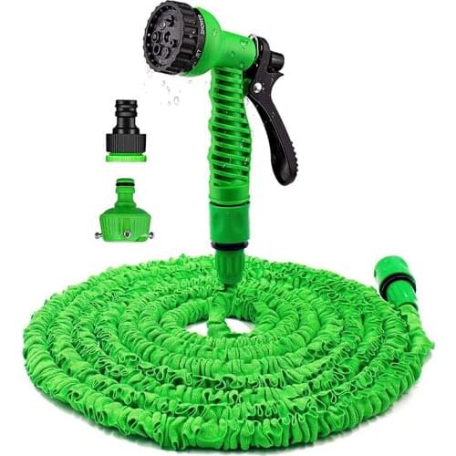 25FT-100FT Garden Hose Expandable Magic Flexible Water Hose EU Hose Plastic Hoses Pipe With Spray Gun To Watering Car Wash Spray