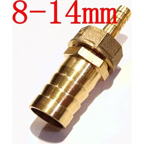 Hose Barb I/D 8mm x Hose Barb I/D 14mm Brass coupler Splicer Connector fitting for Fuel Gas Water