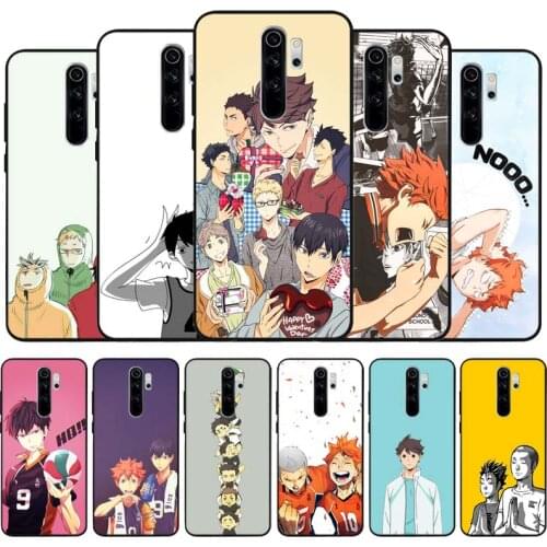 Volleyball Anime Haikyuu black soft silicone Luxury Phone Case For Redmi note 9 8 7 Pro S 8T 7A TPU protection Cover shell