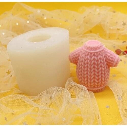 Cute Childrens Sweater Scented Candle Silicone Mold DIY Home Baking Accessories Cake Mold Resin Mold Cake Decoration