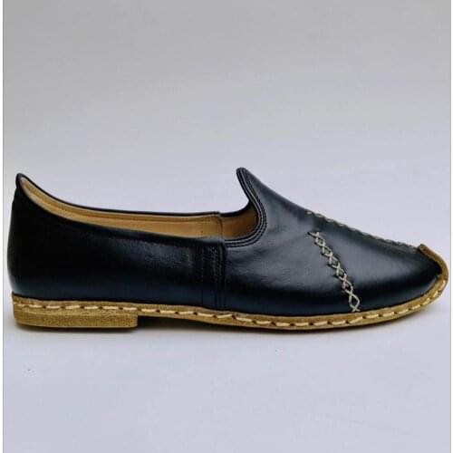 Special Hand Made - Calf,Beef Skin Shoes - Traditinioal Leather Shoes - Comfortable Leather Shoes