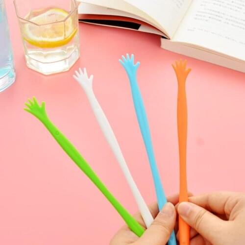 Restaurant Bar Kitchen Flatware Tools Cute Stir Spoon Tableware Silicone Mixing Stick LX8294