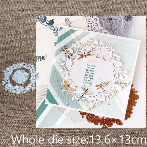 XLDesign Craft Metal stencil mold Cutting Dies flower wreath decoration scrapbook die cuts Album Paper Card Craft Embossing