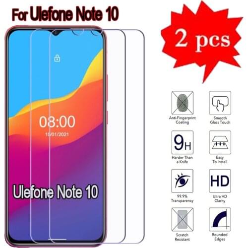 2-1Pcs Tempering Glass For Ulefone Note 10 Protector Scratch Proof LCD Film Glass For Ulefone Note10 Premium Cover