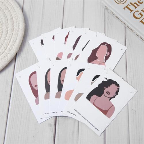 100Pcs/Lot Earrings and Necklaces Display Cards Cardboard Earring Packaging Hang Tag Card Ear Studs Paper Card for Jewelry 6x9cm