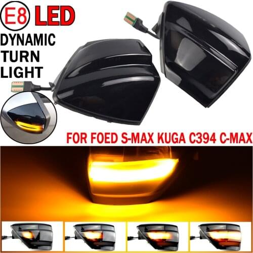 2pcs Dynamic Turn Signal Light LED Side Rearview Mirror Sequential Indicator Blinker Lamp For Ford S-Max 2007-2014 all