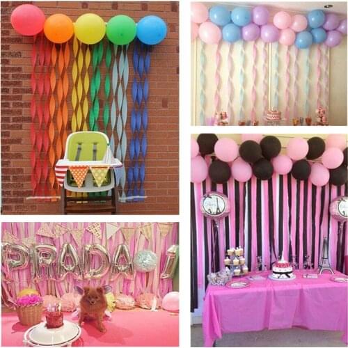 25m Crepe Paper Streamers Party Decorations Wedding Birthday Rolls 6 COLOR Choose