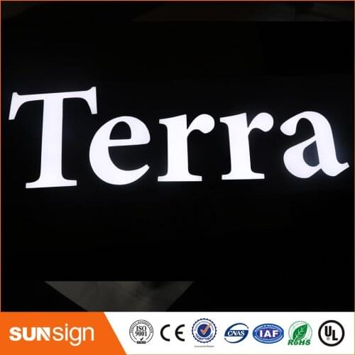 Hot sale frontlit stainless steel letter shaped lighting 3d sign letters