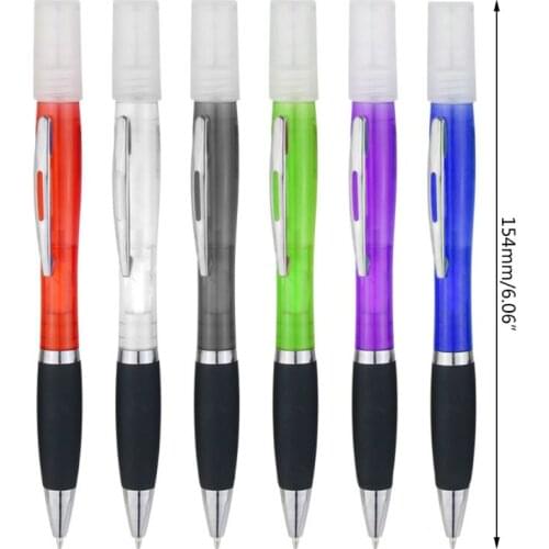 6Pcs Spray Gel Pen Disinfectant Pen Plastic Mini Portable Travel Perfume Bottle Y51A